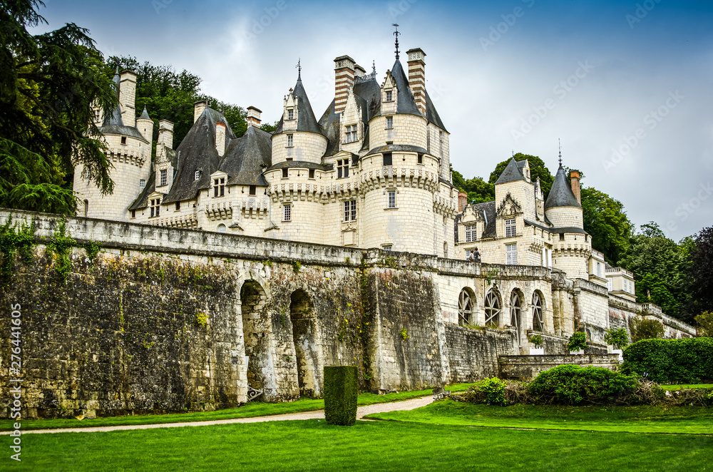 Chateau d'Usse, France - June 25, 2012. Famous castle as inspiration for fairy tale Sleeping Beauty
