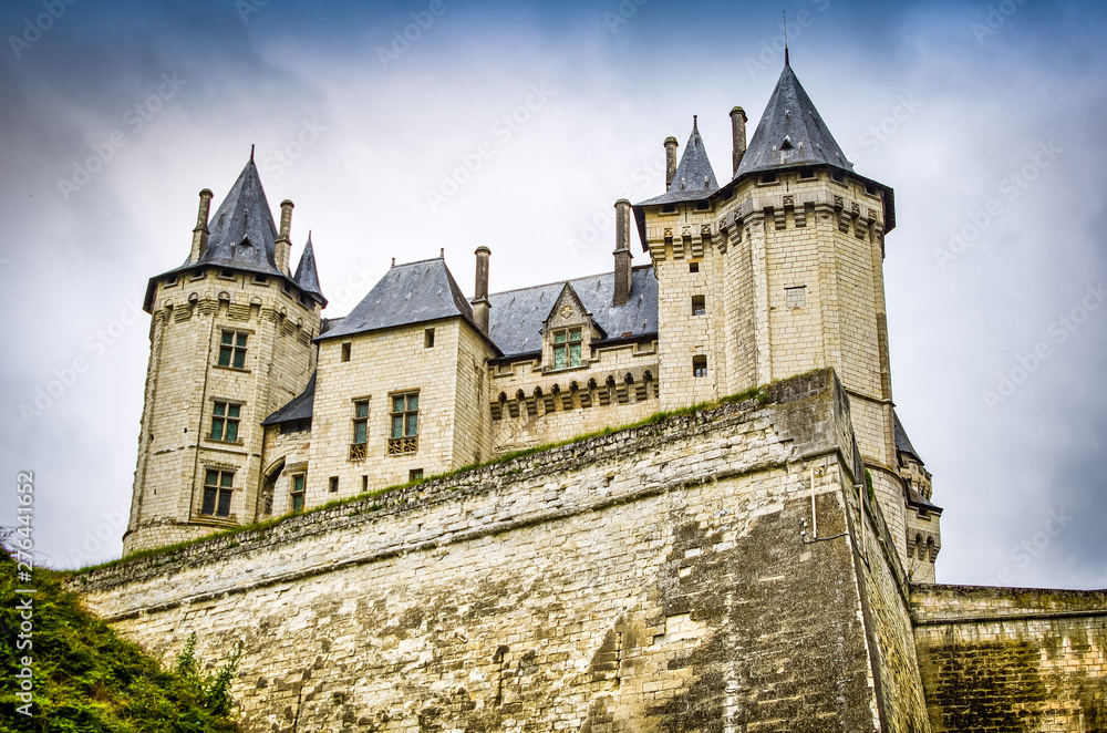 Castle in Gennes Val de Loire, small french village located north west of France