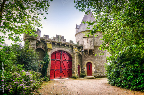 Josselin, France - June 27, 2012.Old castle in Bretagne