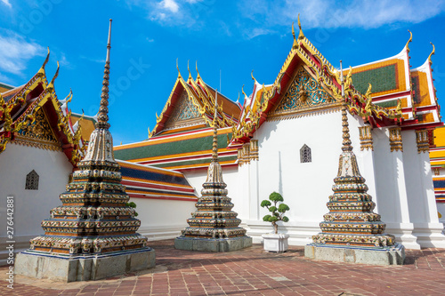 Bangkok  Thailand. 06 22 2019   Wat Pho is the most Famous of Thailand temple for tourists  in Bangkok  Thailand