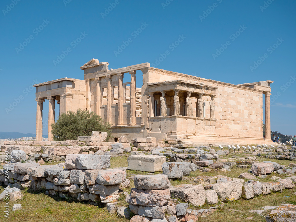 The Erechtheum with Caryatids in Acropolis hill