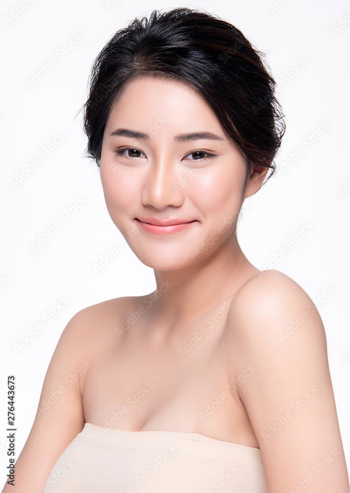 Beautiful Young Asian Woman with Clean Fresh Skin, Beautiful Young Asian Woman with Clean Fresh Skin,