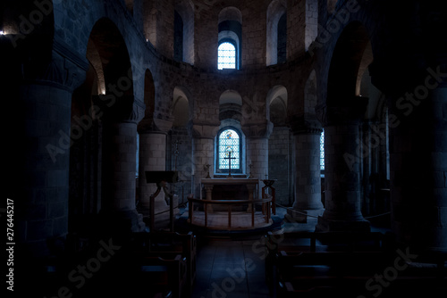 LONDON, ENGLAND, DECEMBER 10th, 2018: Chapel of St John the Evangelist inside the White Tower building at the Tower of London, royal palace and castle by the River Thames in London, England