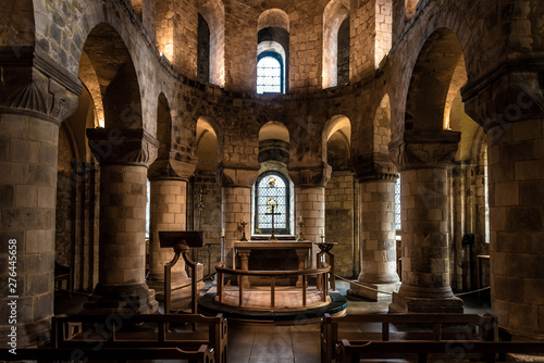 LONDON, ENGLAND, DECEMBER 10th, 2018: Chapel of St John the Evangelist inside the White Tower building at the Tower of London, royal palace and castle by the River Thames in London, England