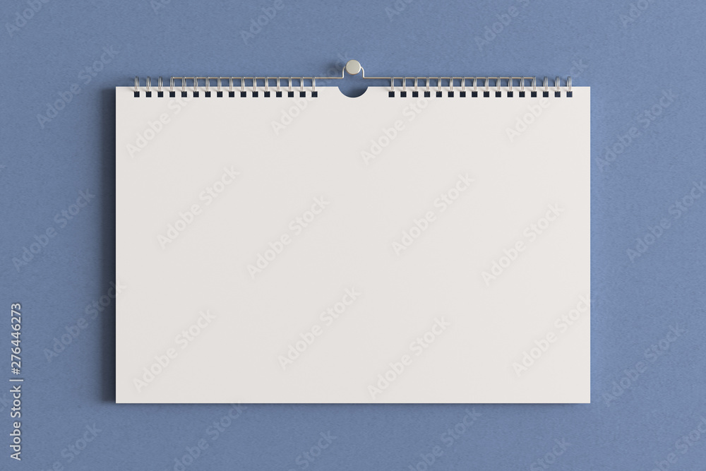 Blank calendar mock up on the wall. Blank calendar mock up on the wall.