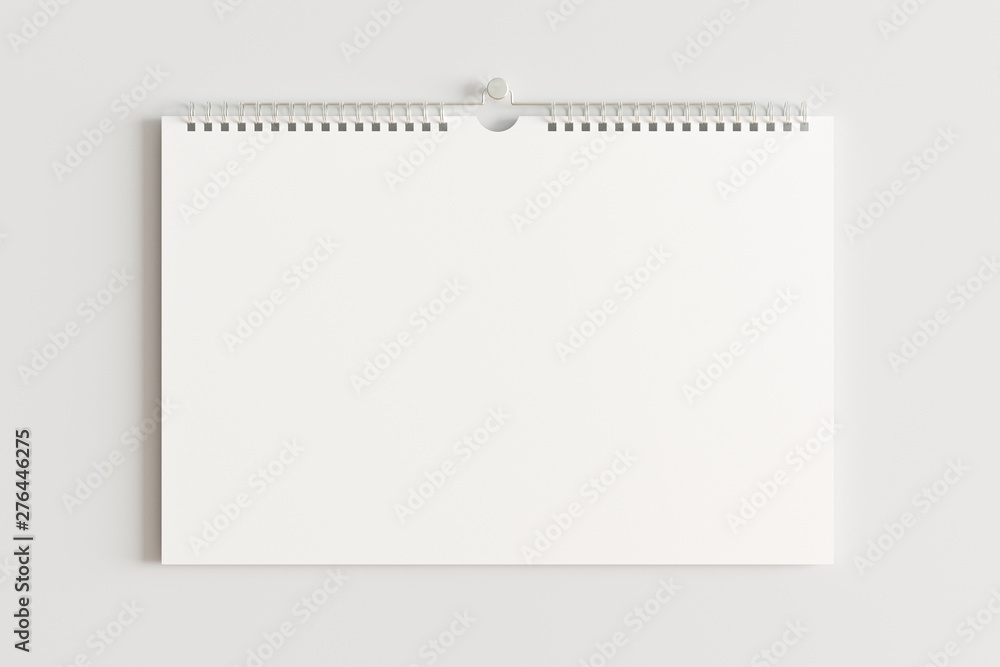 Blank calendar mock up on the wall. Blank calendar mock up on the wall.
