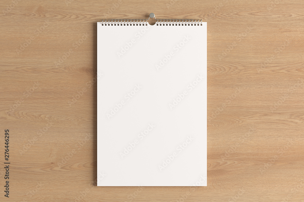 Blank calendar mock up on the wall. Blank calendar mock up on the wall.