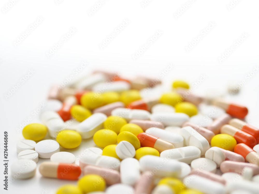 Pills on white background Pills on white background