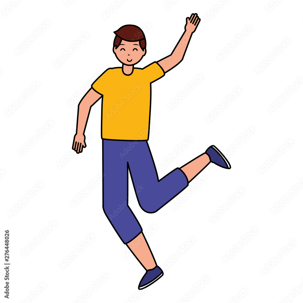 Fototapeta premium happy young people flat design