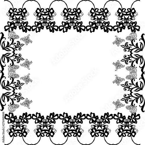 Vector illustration card with beauty of wreath frame