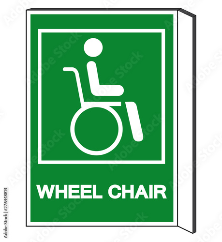 Wheel Chair Hospital Symbol, Vector Illustration, Isolate On White Background Label .EPS10