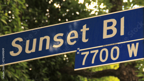 Sunset Blvd. street sign