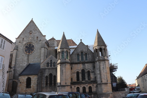 Ville de Langres - Cathédrale Saint Mammes construite au 12 eme siecle - Extérieur - Département de la Haute Marne - Région Champagne Ardennes - France