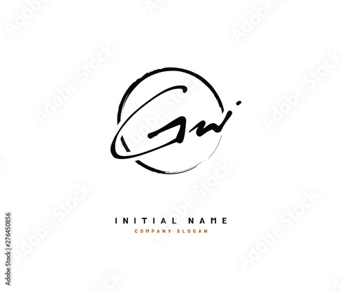 G W GW Beauty vector initial logo, handwriting logo of initial signature, wedding, fashion, jewerly, boutique, floral and botanical with creative template for any company or business.