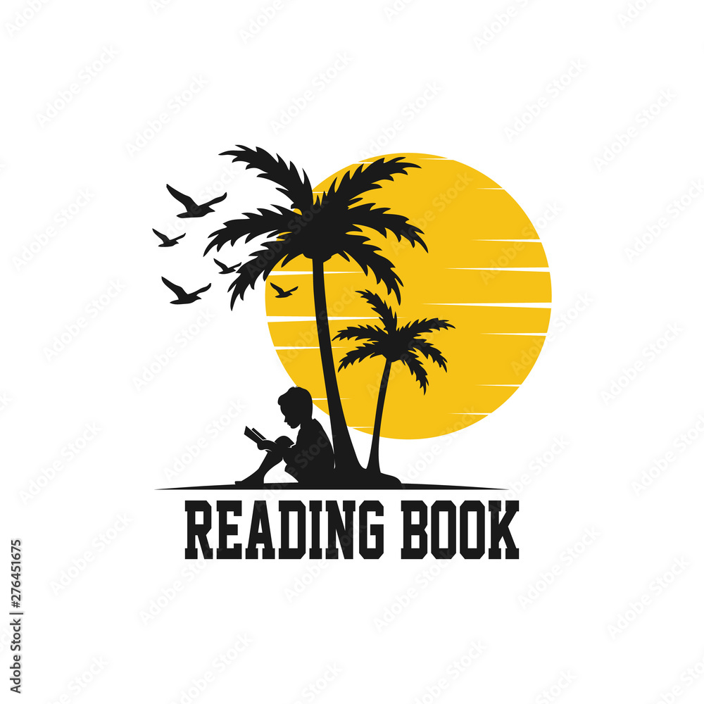 children read book logo designs