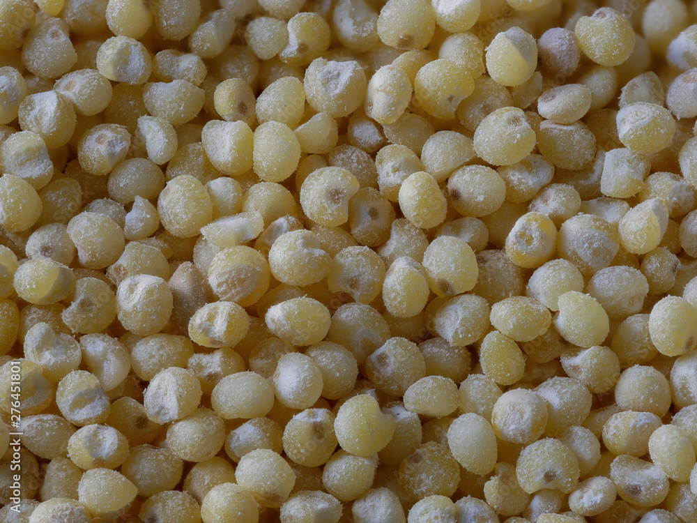Macro Close-up of Millet Seeds, Food Background Macro Close-up of Millet Seeds, Food Background