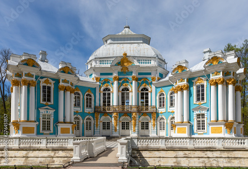Pavilion Hermitage in the regular garden of Catherine Palace in the town of Pushkin  Russia.