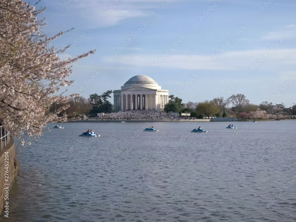 paddle boats on the tidal basin with jefferson memorial paddle boats on the tidal basin with jefferson memorial