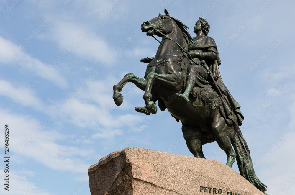 Bronze Horseman, the statue of Peter the Great in the Senate Square, St. Petersburg, Russia. 