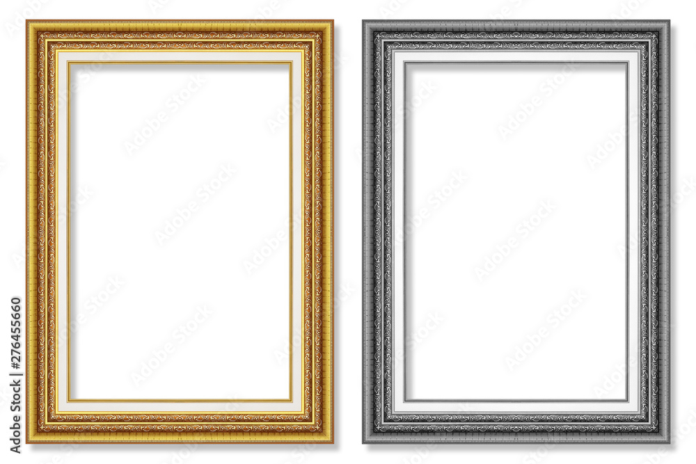 antique picture frame isolated on white background antique picture frame isolated on white background