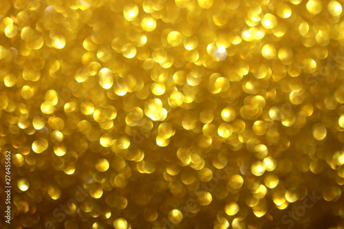 Gold abstract bokeh background, glitter lights background
