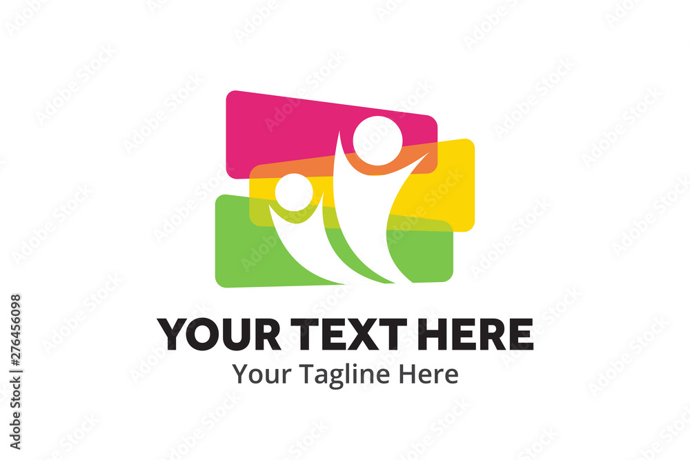 unique happy people simple logo creative design in flat style with color . happy people logo creative design for identity and community unique happy people simple logo creative design in flat style with color . happy people logo creative design for identity and community