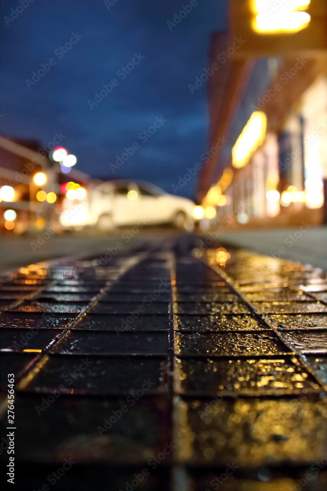 Asphalt after rain in the night city Asphalt after rain in the night city