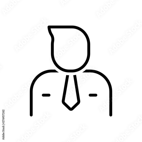 Black line icon for member 