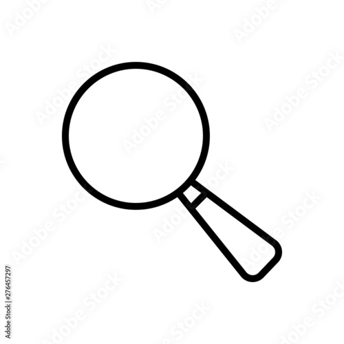 Black line icon for search 