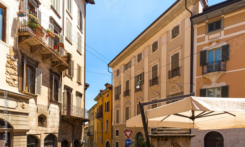 Bergamo  Italy. Beautiful summer cityscape