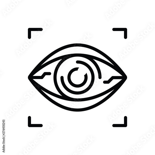 Black line icon for bionic contact lens