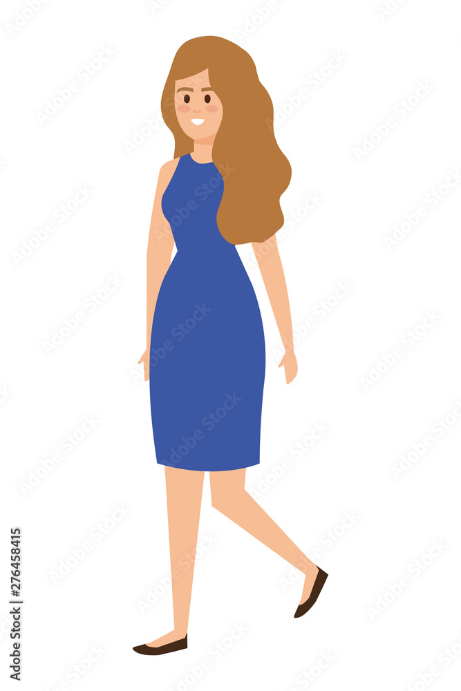 young woman female character icon young woman female character icon