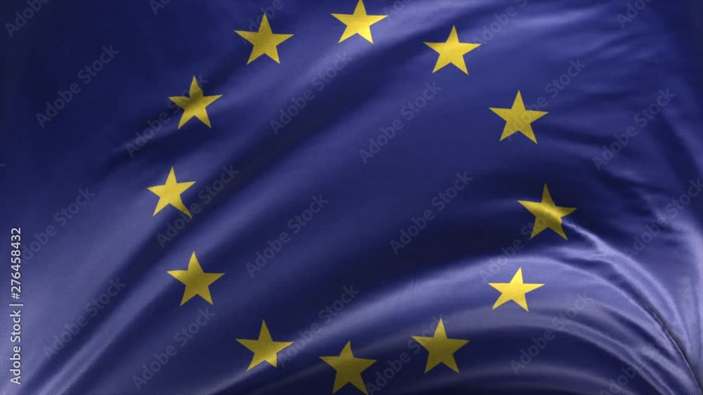 Flag of European Union Loop Flag of European Union Loop