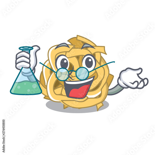 Professor fettuccine is served on cartoon plate