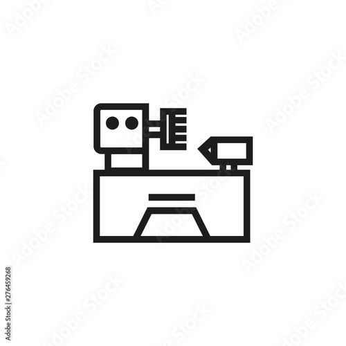 Lathe line icon