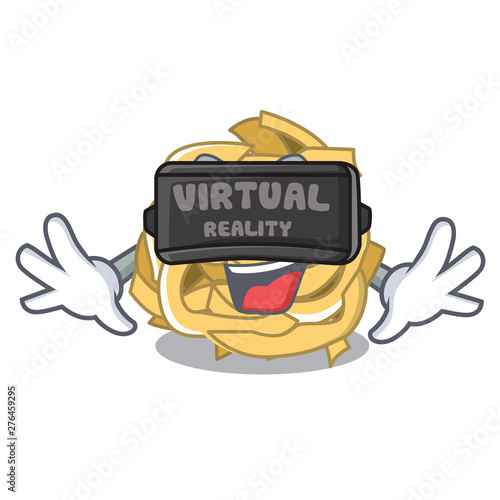 Virtual reality fettuccine is cooked in character pan