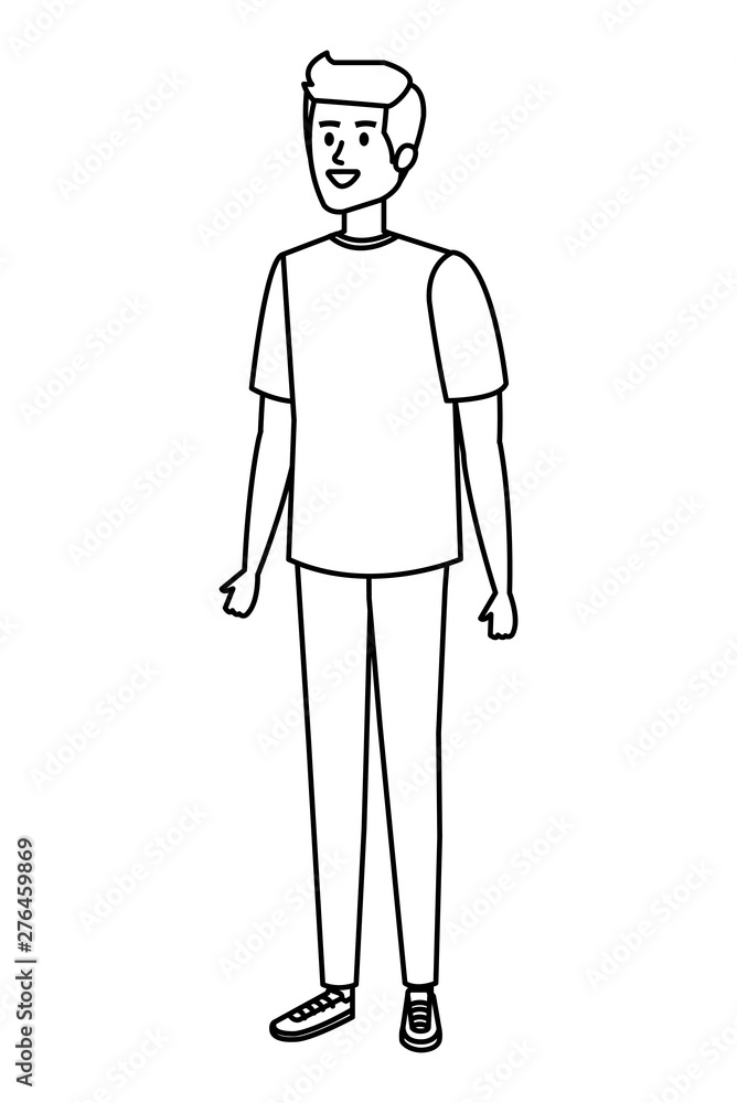 young man avatar character icon young man avatar character icon