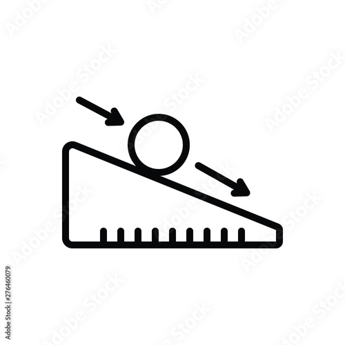 Black line icon for ramp 