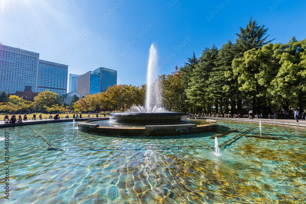 東京 日比谷公園の噴水広場