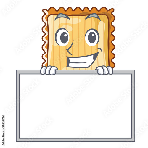 Grinning with board lasagne is put on character pan