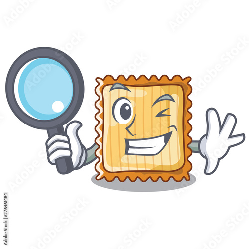 Detective lasagne isolated with in the cartoon
