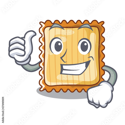 Thumbs up lasagne isolated with in the cartoon
