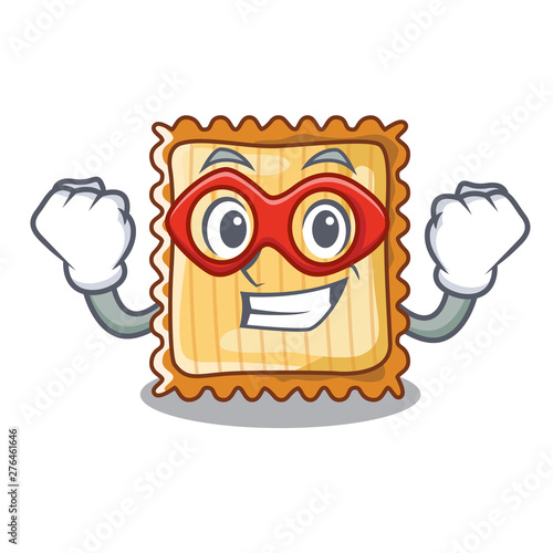 Super hero lasagne isolated with in the cartoon