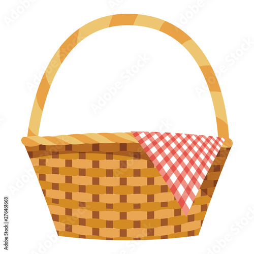 Isolated picnic basket design vector illustrator