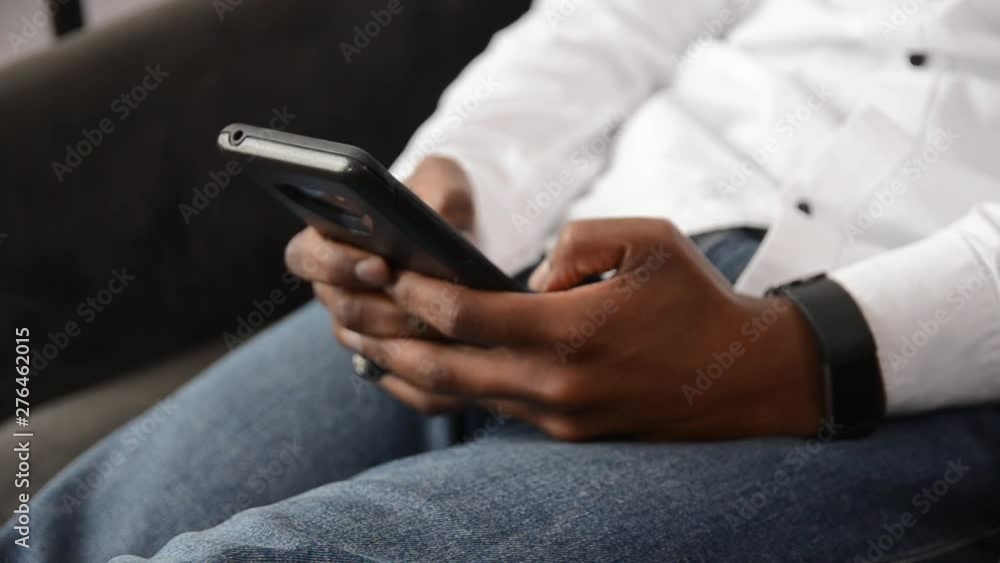 Close Up of Man Using Cell Phone Close Up of Man Using Cell Phone