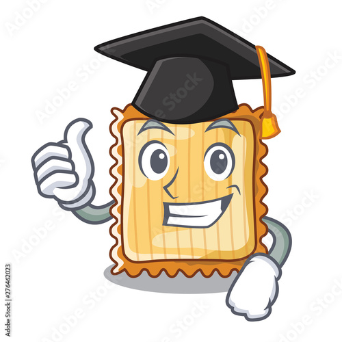Graduation lasagne isolated with in the cartoon