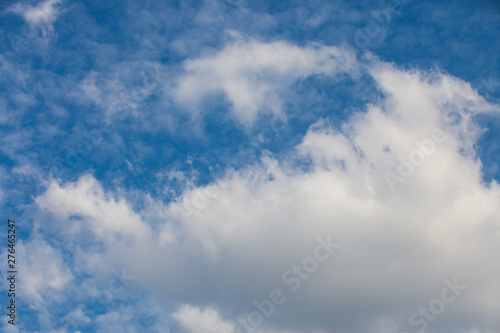 Blue sky with clouds.