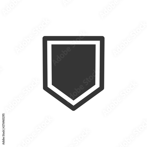 shield icon symbol template black color editable. Simple logo vector illustration for graphic and web design.