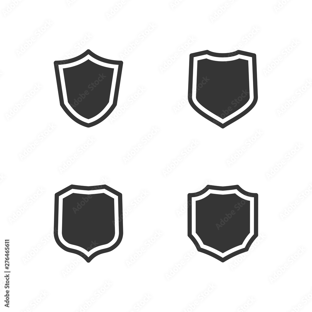 shield icon set symbol template black color editable. Simple logo vector illustration for graphic and web design. shield icon set symbol template black color editable. Simple logo vector illustration for graphic and web design.