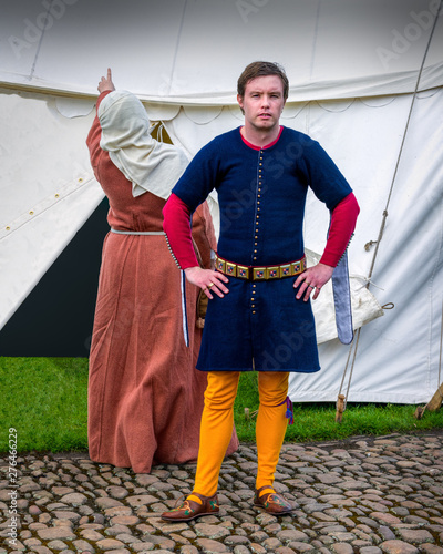 Medieval Costumes - squire and wife